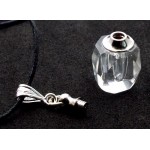 Tiny Crystal Glass Perfume Bottle Style Pendant